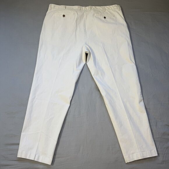 Tommy Bahama Boracay Flat Front Pant 46 X 32 Ivory Cream Bleached Sand Chino - Picture 5 of 12